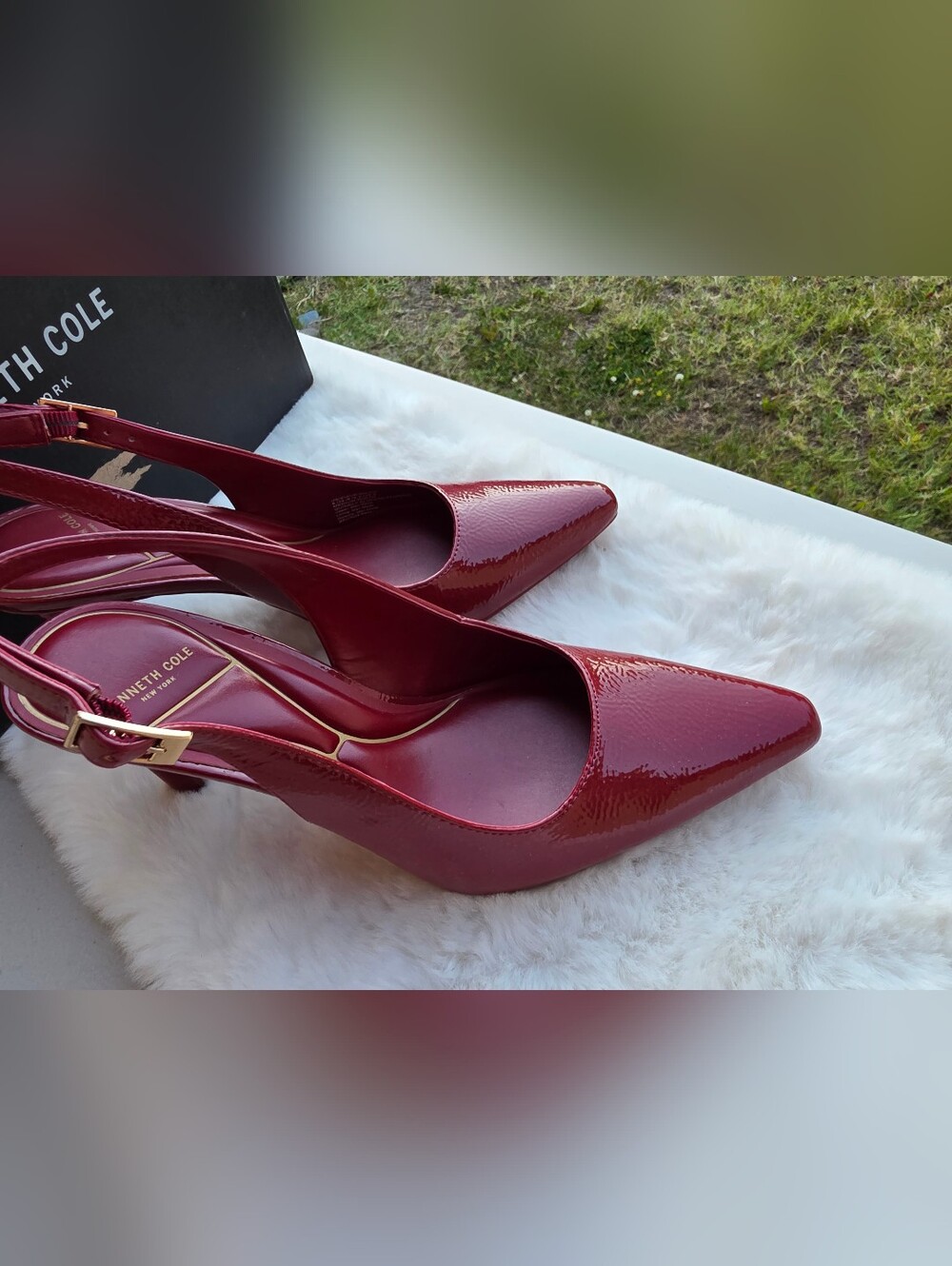 Kenneth Cole New York Women's Quinnly Slingback Pumps - Rio Red Patent, 8M